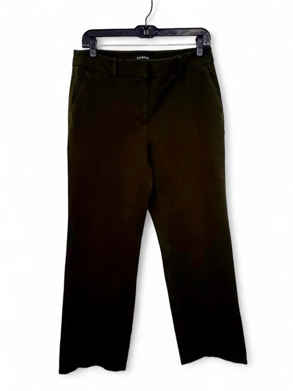 TALBOTS NEWPORT PANT — OLIVE GREEN 8P